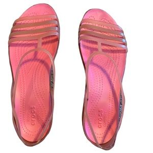 4/$40 Pink Crocs sandals